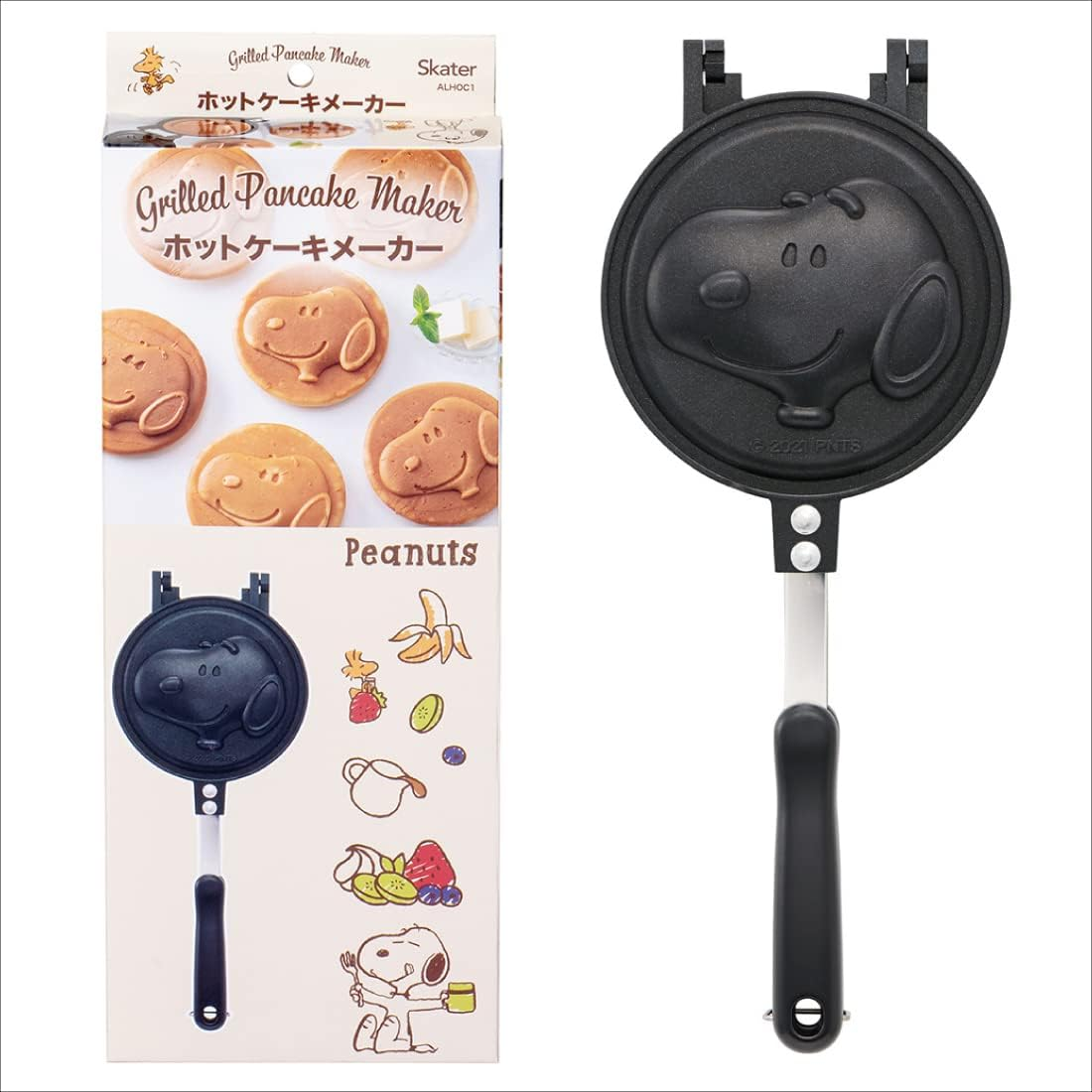 Skater ALHOC1-A Parent-Child Fun Hot Cake Maker - Aluminum Snoopy Easy Care image number 6