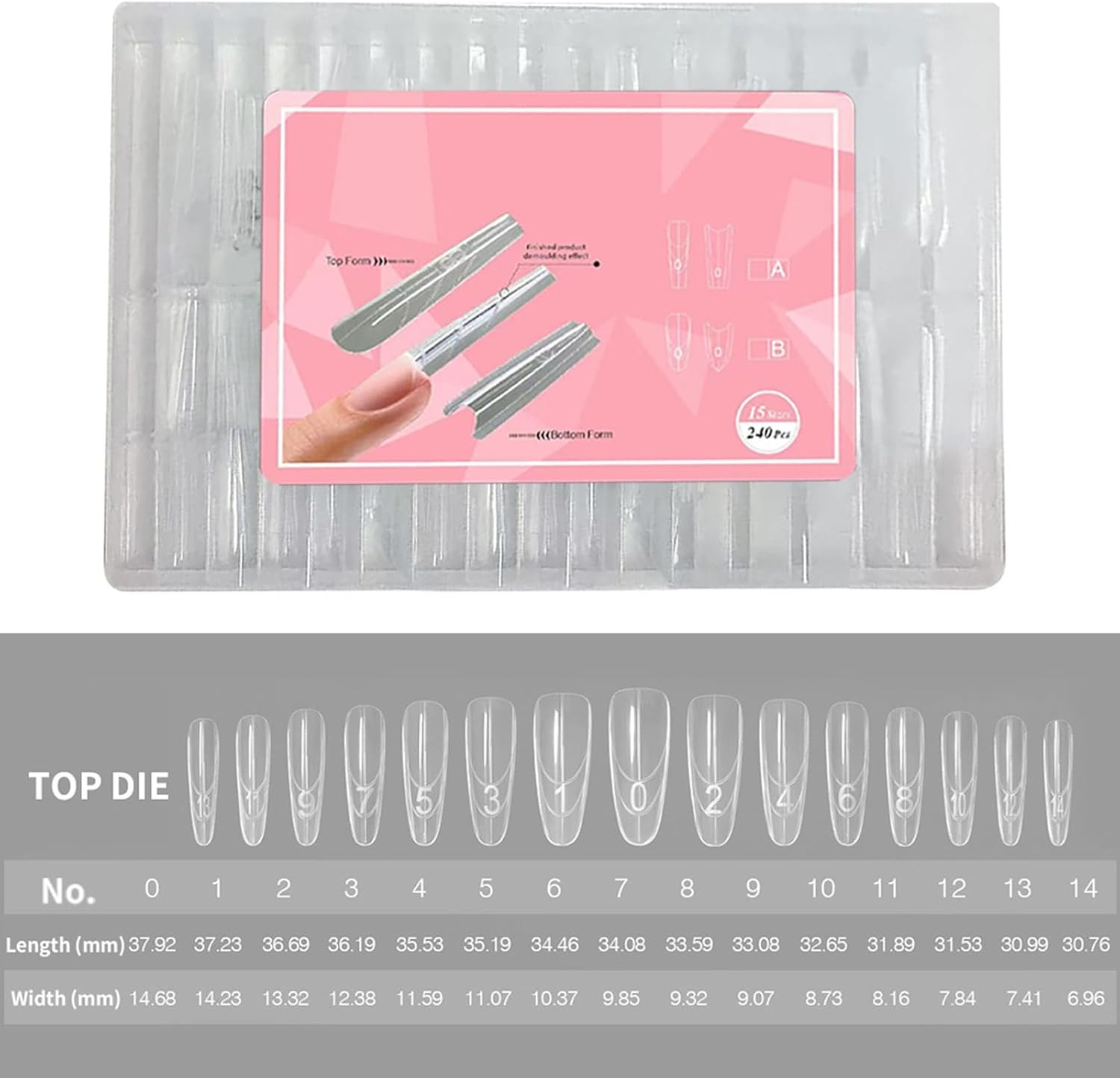 240PCS Sandwich Nail Form | Nail Duals Forms for Gel Nails Extension | Professional Gel Nails Extension Forms Duals-Sided, Quick Building, for Personal Salon Home Fashion Beauty Manicure Daily Styling image number 2