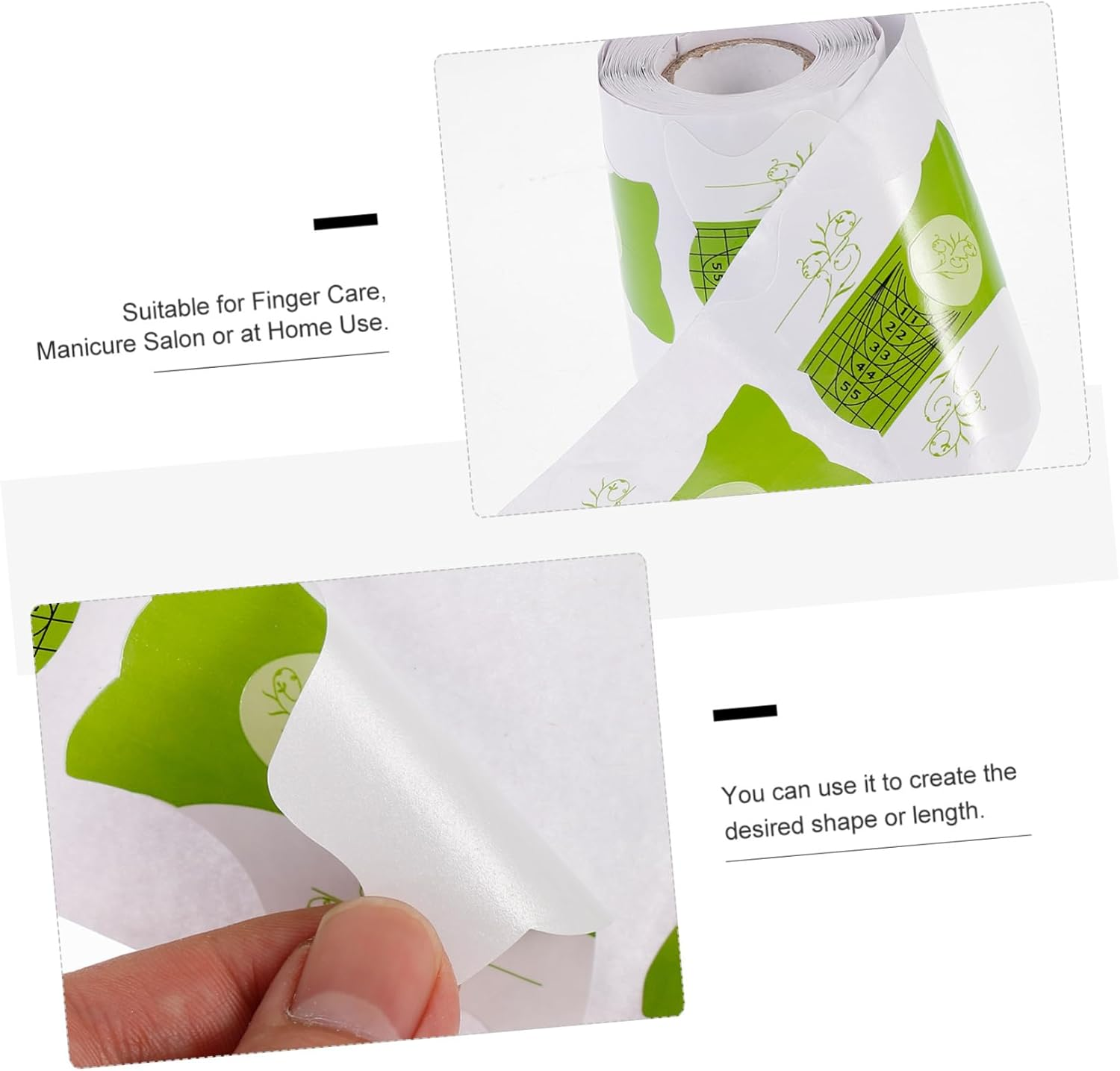 WEKADRIN 100Pcs Nail Extension Forms for Sculpting French Almond Coffin Nails Professional Tool image number 6