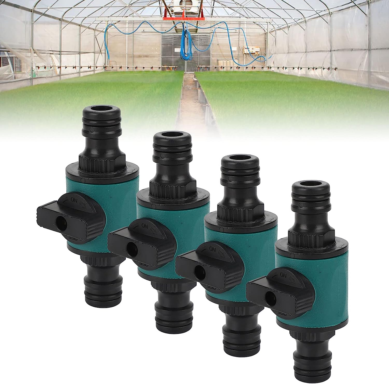 Dual Head Garden Hose Adapter, ABS Plastic Quick Connector for Water Stop Joint, Removable Valve Fittings, Suitable for Garden Beds, Farms, Lawns, Greenhouse Gardening image number 6