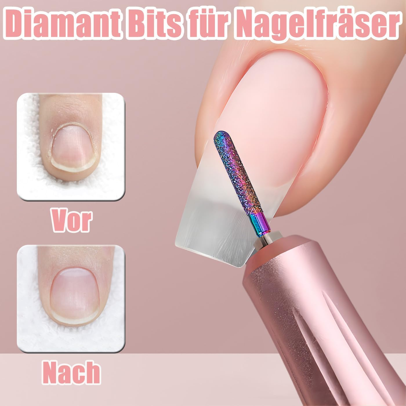 Treki Pack of 30 Pointed Nail Cutter Attachments for Acrylic Nails, Cuticle Bit for Cutters, Ball Diamond for Acrylic Nails, Cuticle Bit for Cutters, Nail Drill Bits for Manicure, Nail Bits for Gel image number 3