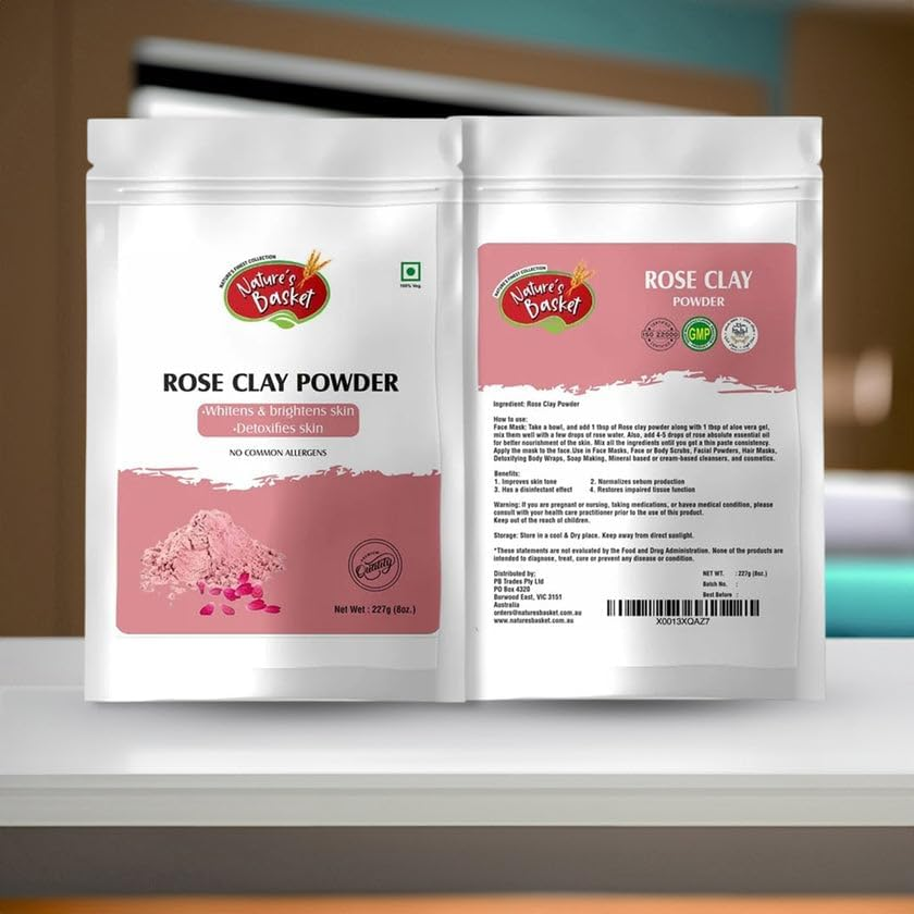 Nature'S Basket Rose Clay Powder - 227 Grams image number 4