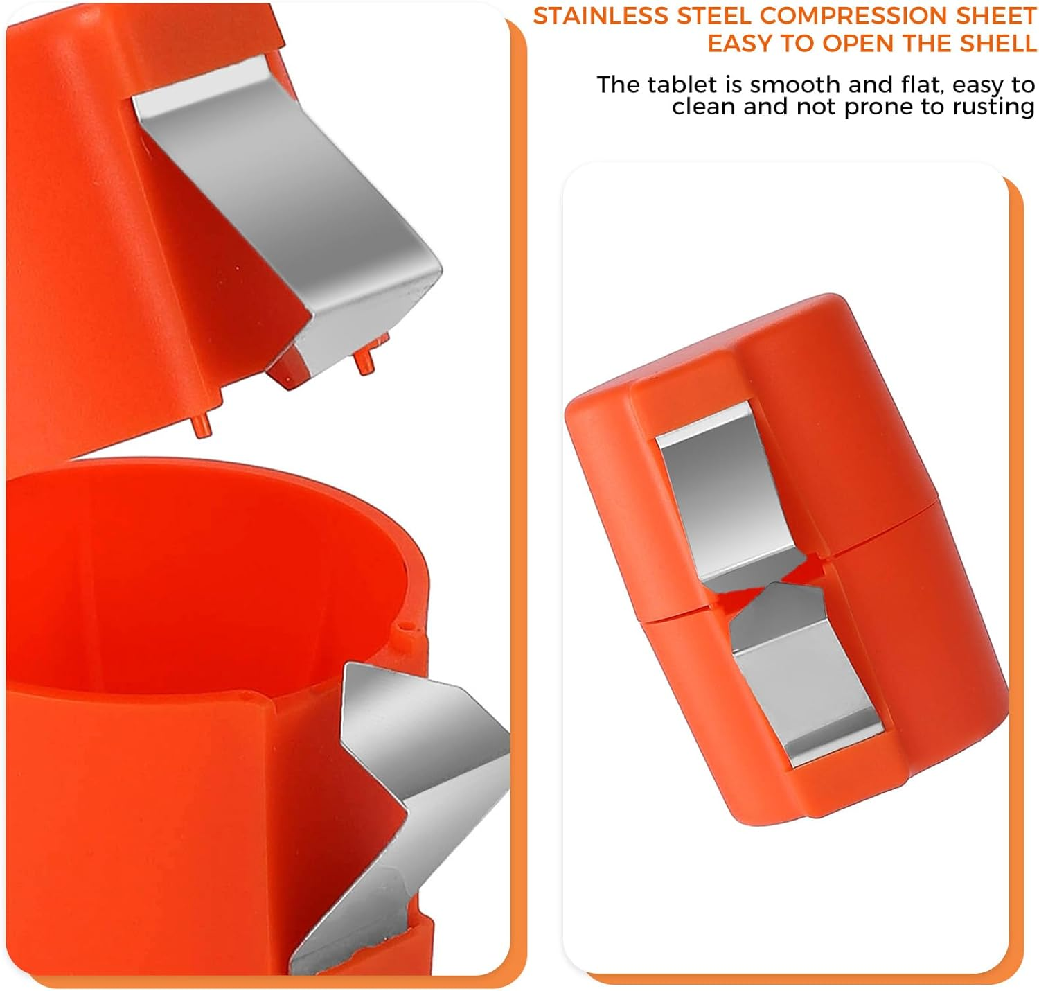 3 Egg Shellers, Boiled Egg Peelers, Raw and Boiled Egg Slicers, Cooking and Baking Kitchen Utensils, Handheld Stainless Steel Tools image number 2