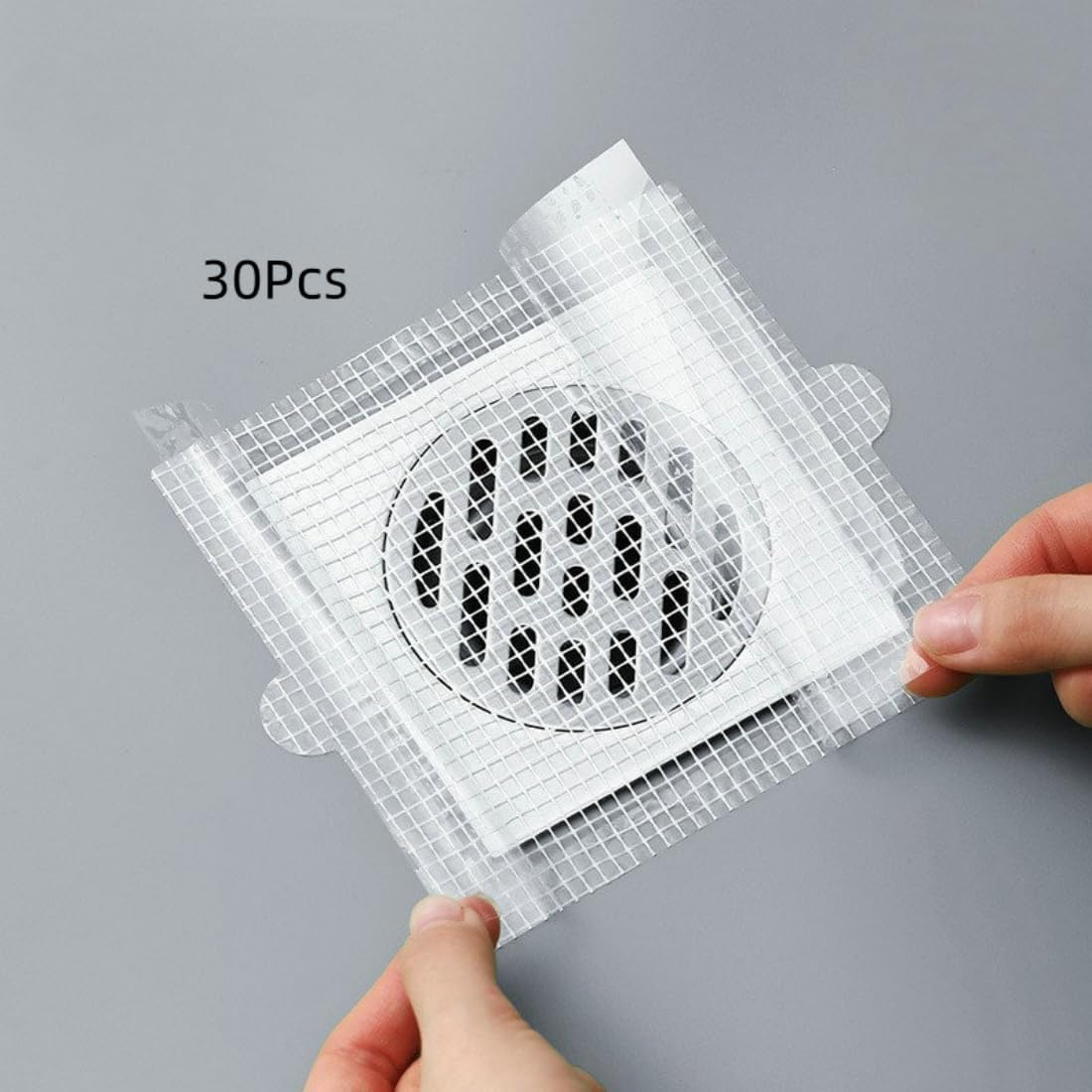 Shower Drain Hair Catcher, Strainers Catcher Mesh Stickers for Bathtub Drain,Shower Filter (Square,100Mm) image number 3