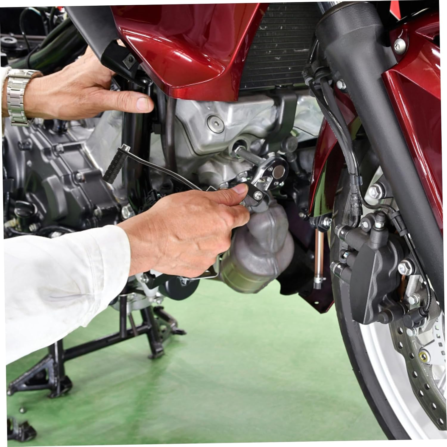 Anneome Motorcycle Gear Lever Motorbike Shifter Dirtbike Shifter Motorcycle Accessories Brake Handle Motorcycle Shifter Accessories for Motorcycles Dirt Bike Gear Black Aluminum Alloy - Black image number 4