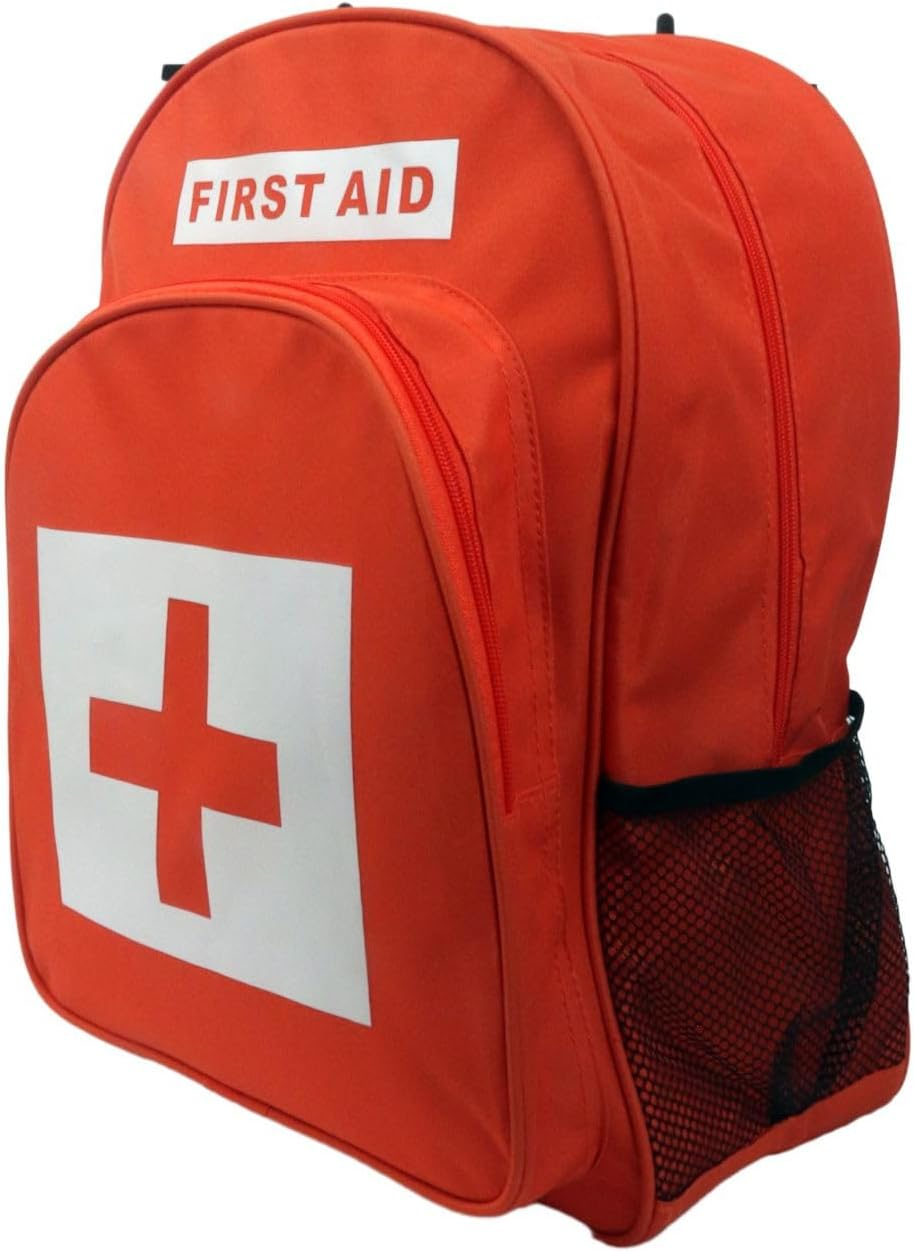 First Aid Bags Empty Backpack Empty Medical Storage Bag for First Aid Kits Pack Emergency Hiking Backpacking Camping Cycling Riding Climbing Travel Car (Red)
