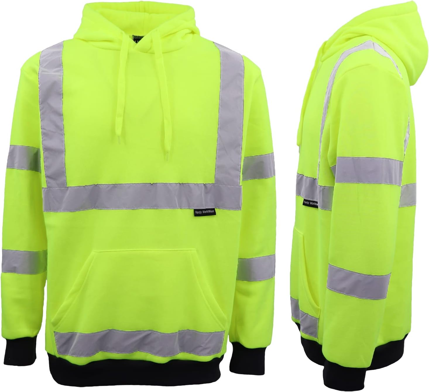 Zmart Australia HI VIS Hooded Safety Jumper Hoodie Sweatshirt Tradie Workwear Fleece Jacket Coat