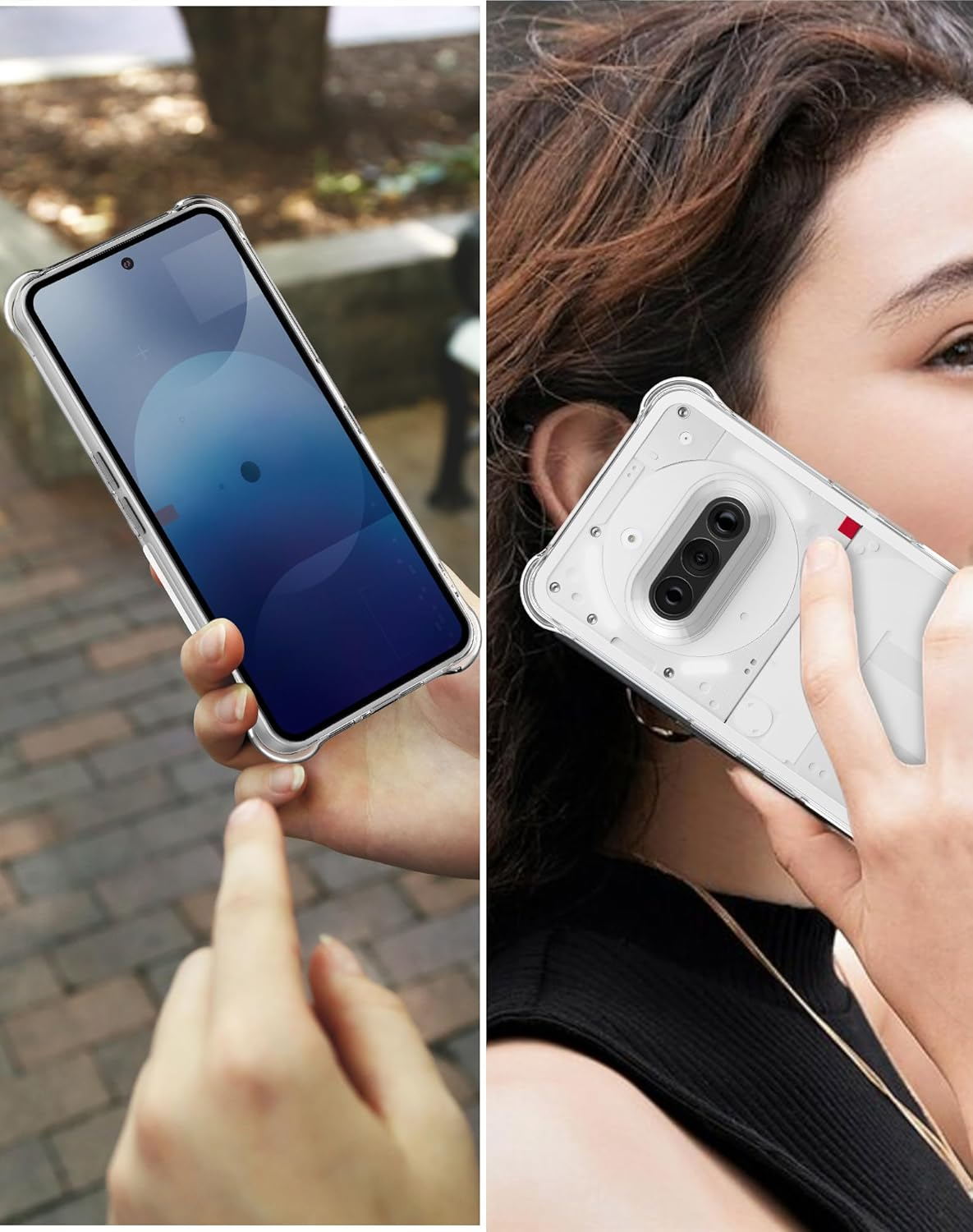 Foluu Crystal Clear Case for Nothing Phone (3A) - Slim Fit Scratch Resistant TPU Silicone Reinforced Corners Protective Cover for Nothing Phone (3A) 2025 image number 5