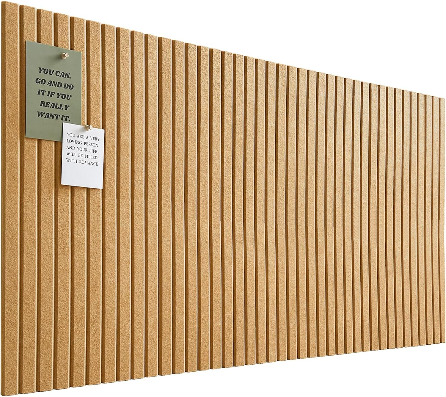 Large Cork Board for Office, 8 Pack Felt Wall Tiles with Slat Wall Paneling, Felt Bulletin Board Pin Board Cork Boards for Walls - Silver Gray