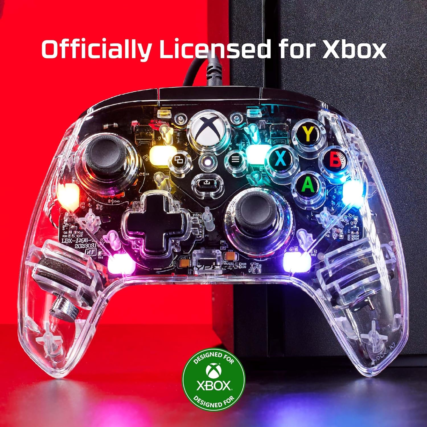 Hyperx Clutch Gladiate RGB Gaming Controller for Xbox Series X|S Licensed by Xbox Full RGB Wired Clear