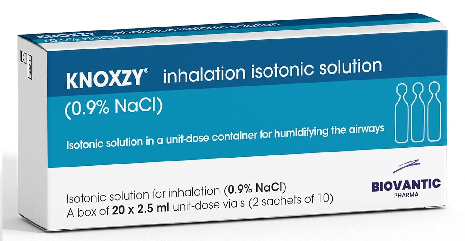 KNOXZY Sterile Isotonic Saline Solution 0.9% - Sodium Chloride Nacl - Inhalation Saline Solution for Humidifying the Airways &ndash; 20 X 2.5 Ml Unit Dose Vials, Pharmaceutical Grade image number 5