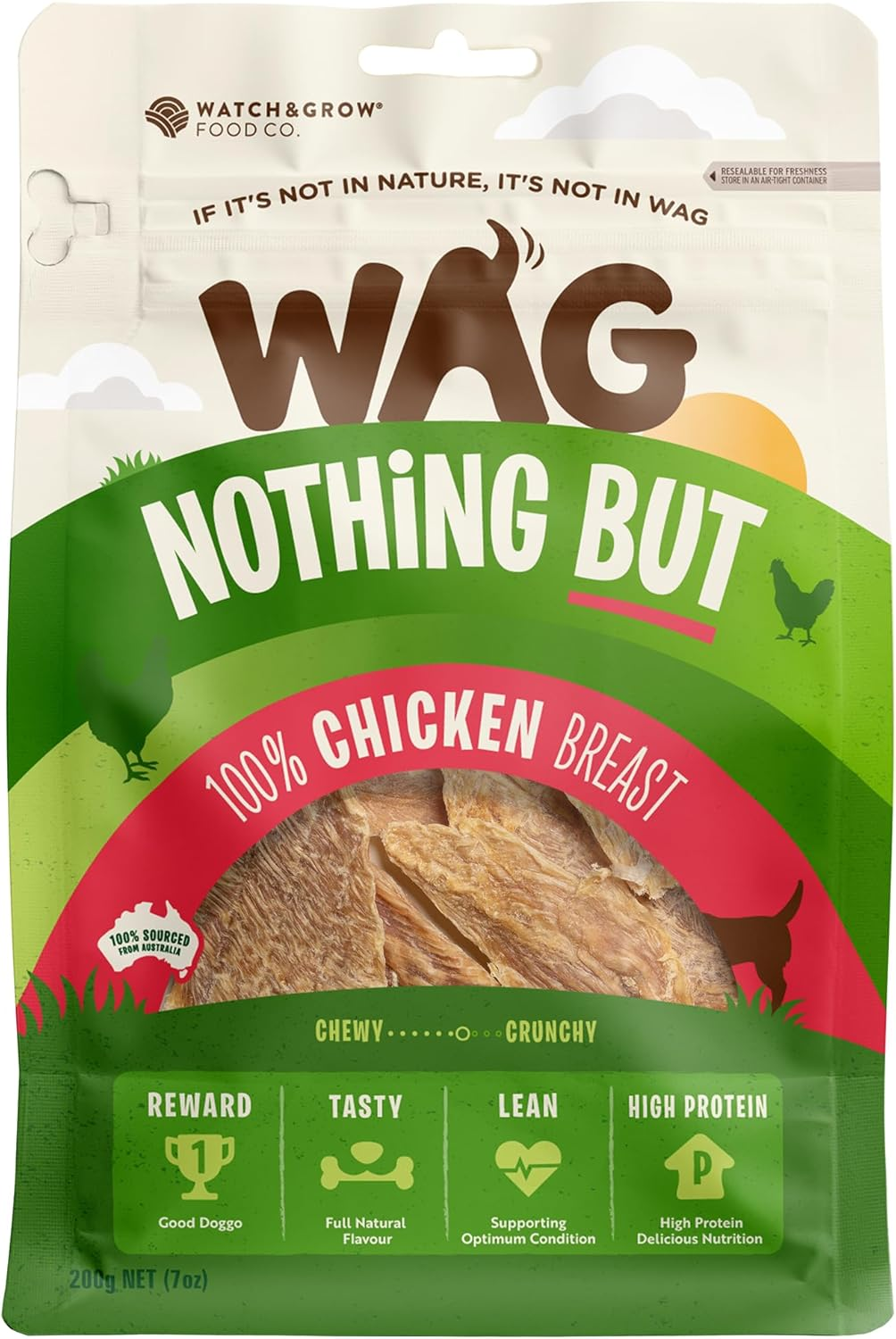 Chicken Breast 200G, Grain Free Natural Dog Treat Chew, Healthy Alternative Perfect for Training image number 2