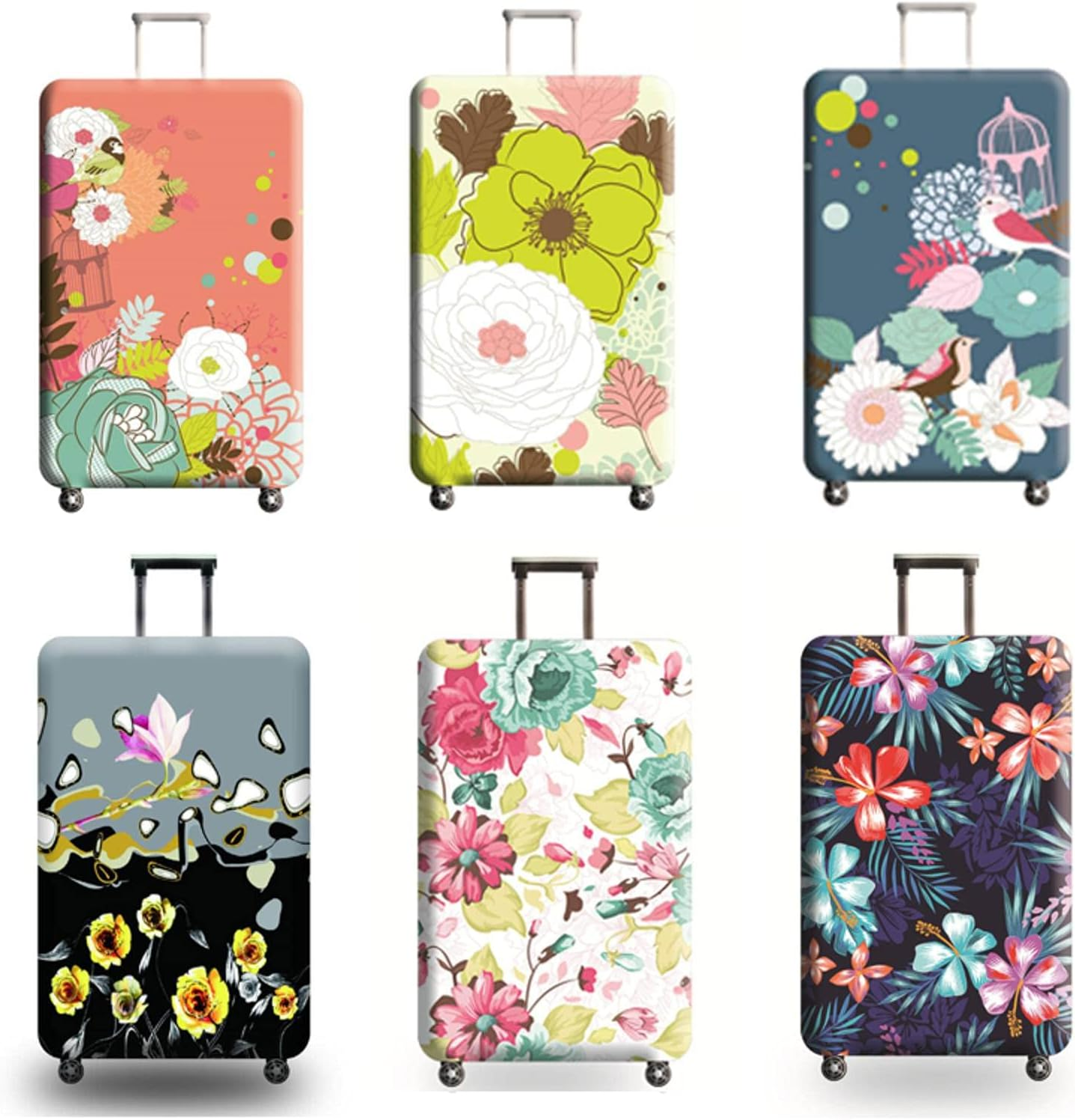 Flowerpatternluggageprotectorsuitcaseelasticprotectivecovers Trolleycase Dustfor18-32Inchtravelingaccessories H197 image number 3