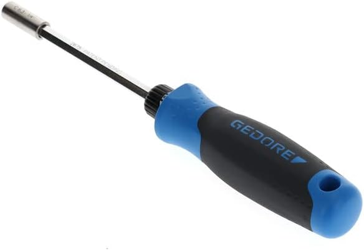 Gedore 1/4-Inch Drive Holder Silent Gear Ratchet Screwdriver, 225 Mm Length image number 1