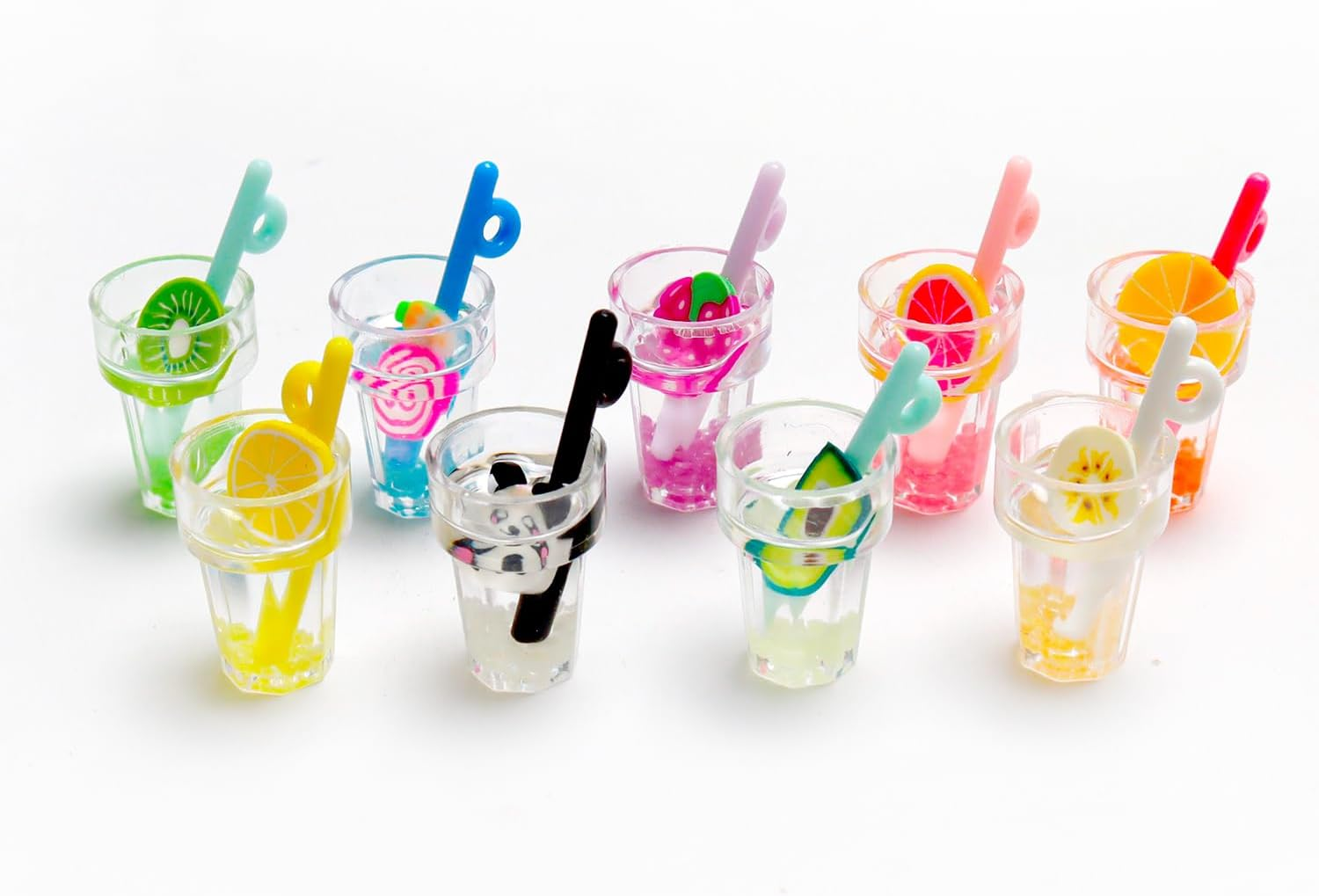 30 Pcs Miniature Food Drinks 1:12 Miniature Drink Juice Mini House Drink Accessories Bar Decor DIY Craft image number 1