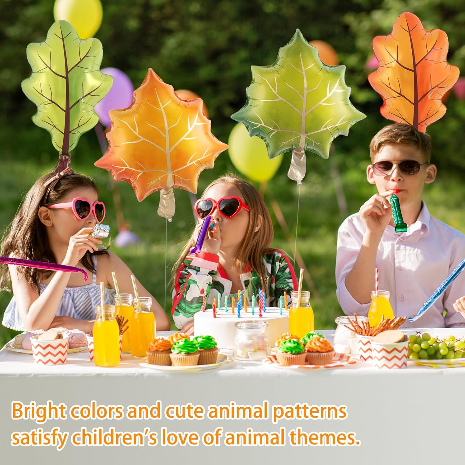 KUAOOAUK 12Pcs Forest Animal Balloons, Woodland Baby Shower Decorations, Birthday Party Decorations Animal Balloon, Safari Themed Animals Birthday Balloons, Balloon Animal Kit for Boys Girls Camper image number 2