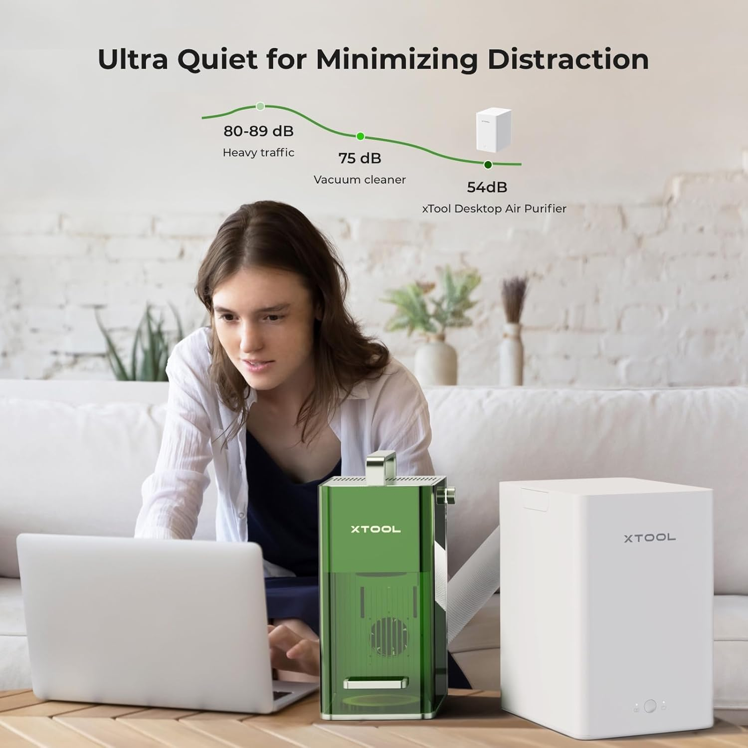 ​​Xtool F1 Desktop Smoke Air Purifier | 3-Layer HEPA Filtration, 99.97% Purification | Fume Extractor for Xtool F1 Laser Engraver Only | for Wood, Acrylic & Metal Engraving | AU Plug​​ image number 1