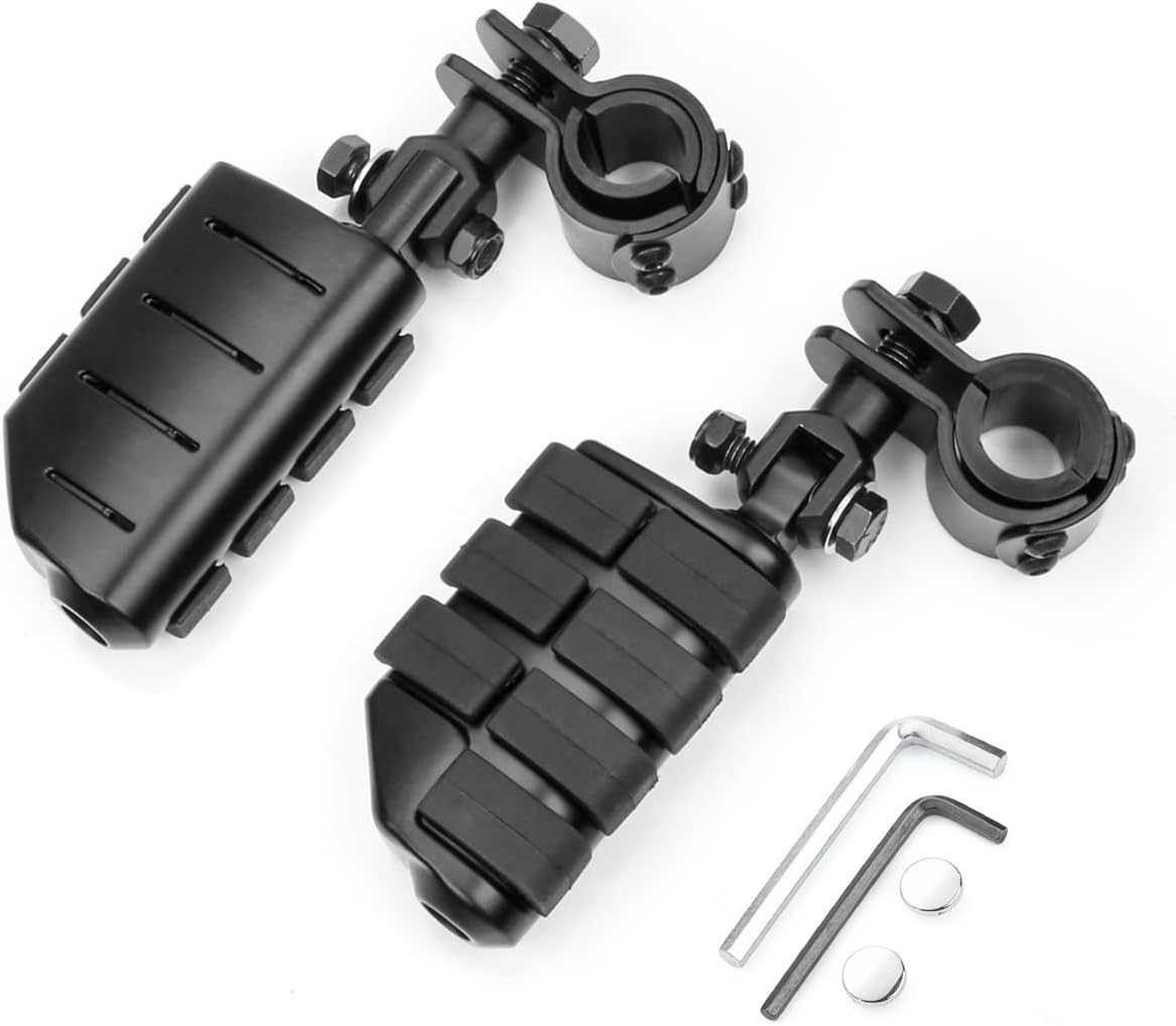 Motorcycle Foot Pegs Foot Rest Highway Footpegs Compatible with Road King Street Glide Honda Kawasaki Suzuki Yamaha 25Mm 32Mm 34Mm (Black) image number 5