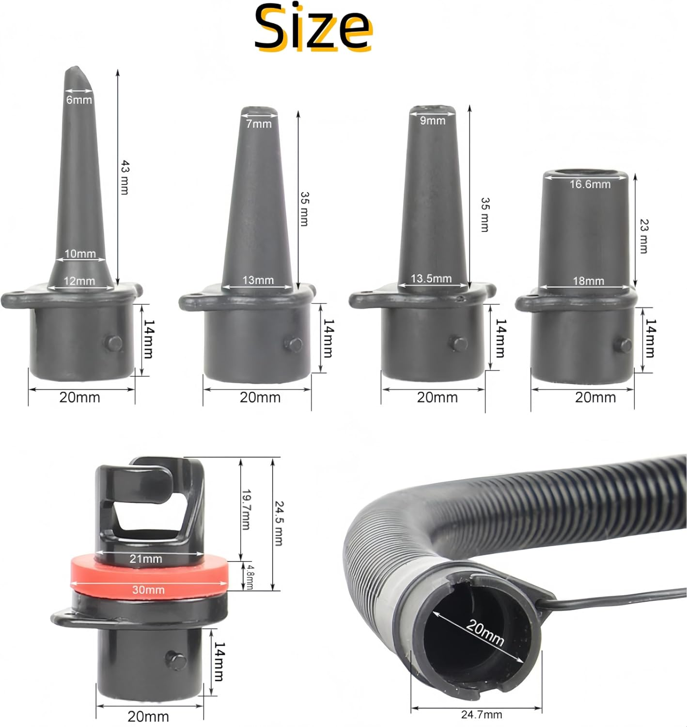 Inflatable Air Pump Hose Hand Pump Hose 1.2M Connector Replacement Inflator Accessories for Kayak Pool Mat Swimming Tent image number 3