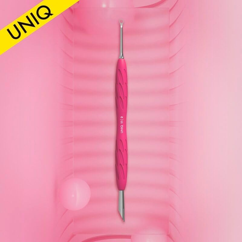 STALEKS PRO by Natury Nails Cuticle Pusher with Rubber Silicone Handle, Stainless Steel, UNIQ 11/2 image number 6
