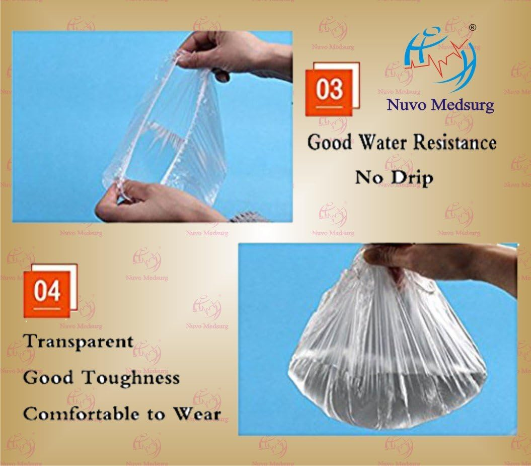 NUVO MEDSURG Disposable Shower Cap -100 Pcs (Transparent Color) image number 3