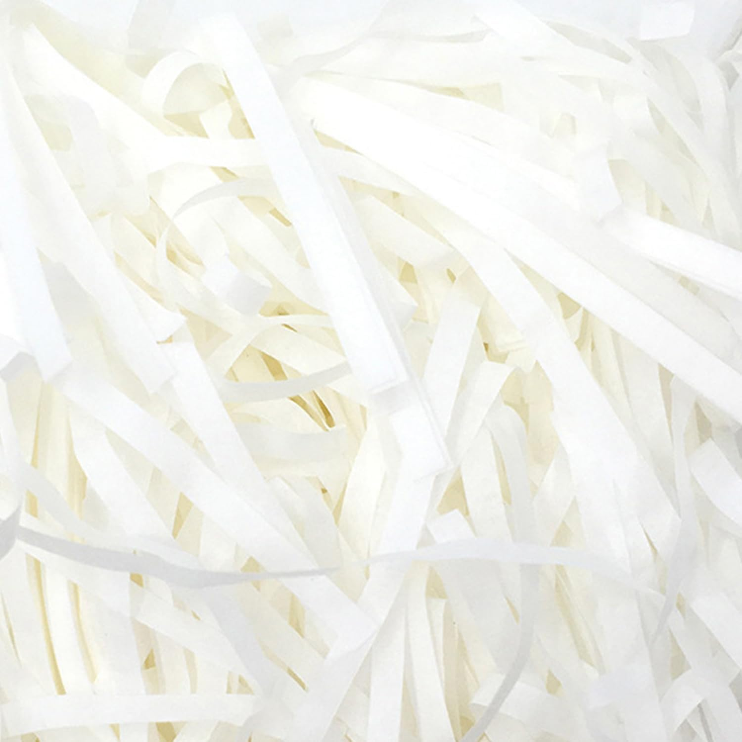 200G Crinkle Cut Paper Shred Filler for Gift Wrapping & Basket Filling, Shredded Paper for Gift Box, Crinkle Paper for Packaging (White)