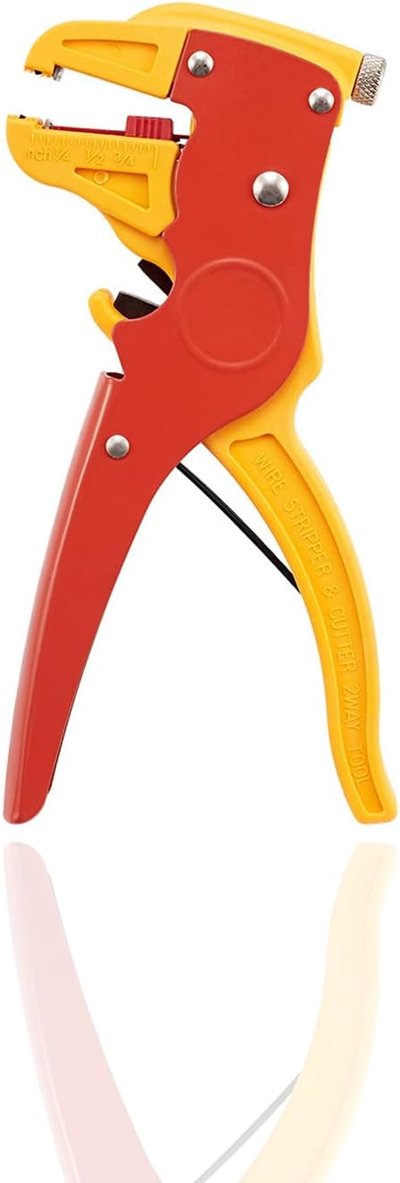 WEZCHUGHAOL Quick Strip Wire Stripper and Cutter, 2 in 1 Automatic Wire Stripping Tool Adjustable Eagle Nose Wire Stripper for Electronic, Automotive Repair (Blue)