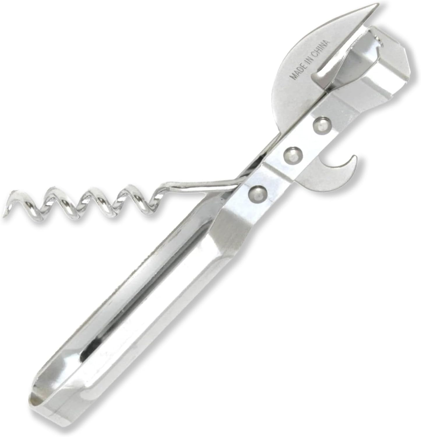 Chef Craft Basic Stainless Steel Can Bottle Opener, 8 Inches in Length, White image number 3