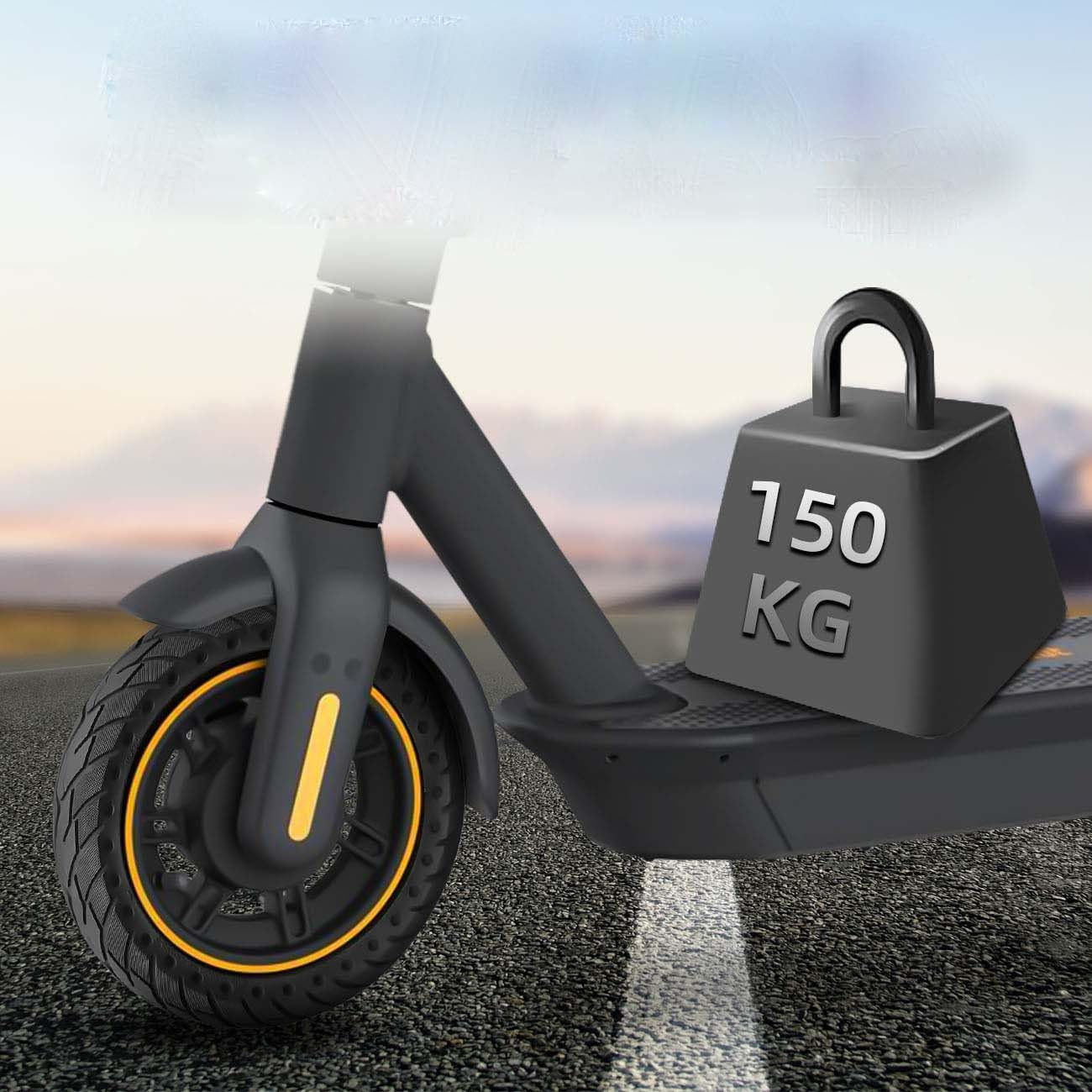 10 Inch Scooter Solid Tyres, Electric Scooter Solid Rubber Tyres 10 X 3/255 X 80 (80/65-6) Replacement Tyres for Zero 10X / Kaabo Wolf Warrior X/MANTIS 10, Front/Rear Scooter Solid Tyres (2 Pieces image number 1