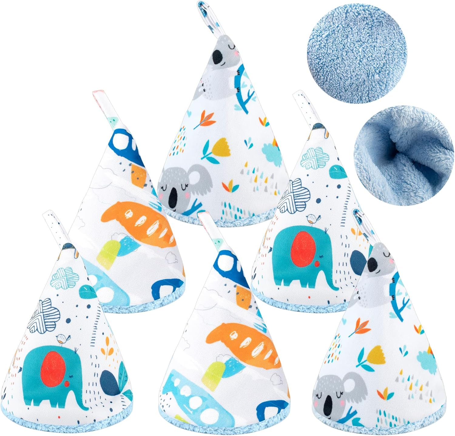 10 Pcs Coral Velvet Peepeeteepe Baby Boy with Storage Bag & Laundry Bag, Strong Water Absorption Pee Peep Teepee for Baby Boy, Reusable Pee Covers for New Parents Gift image number 4
