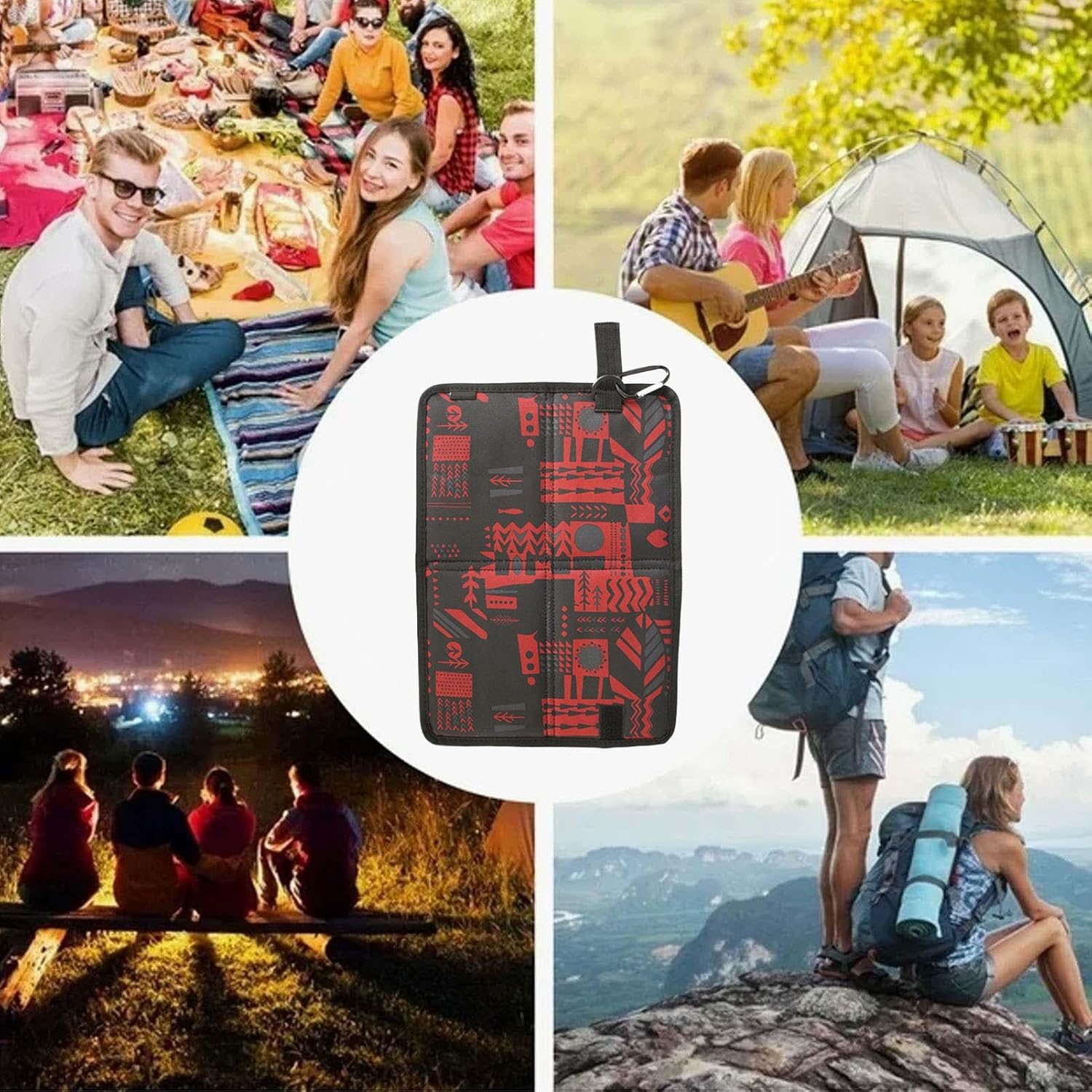 Stadium Seat Cushion - Camping Chair Pad,Portable Folding Seat Cushion for Camping Fishing Backpacking Home Picnic Stadium Hiking image number 5