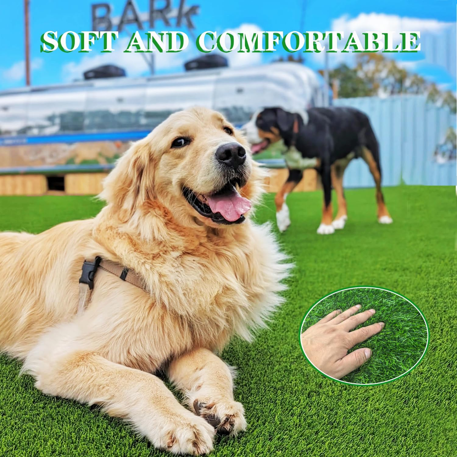 WUTUSENT 120X80Cm 30Mm Artificial Grass, 3Cm Thickness Professional Dog Grass Mat, Potty Training Rug and Replacement Turf Outdoor Rug Patio Lawn Decoration, Easy to Clean with Drainage Holes