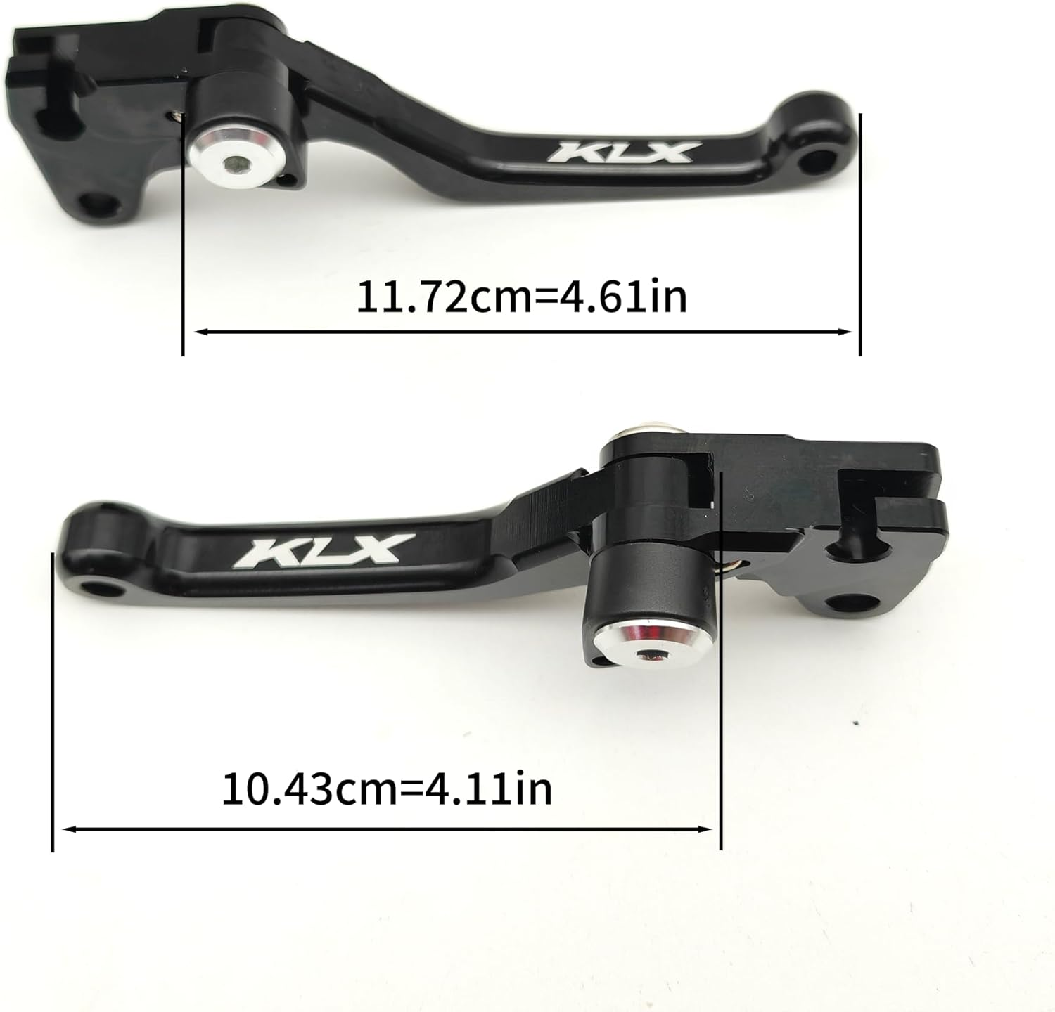 OEM Replacement Brake Clutch Levers for Kawasaki KLX110 (2002-2025) | KLX110L (2010-2025) CNC Aluminum Adjustable Handlebars | Motorcycle Control Lever Set with Easy Install (Matte, Green) image number 3