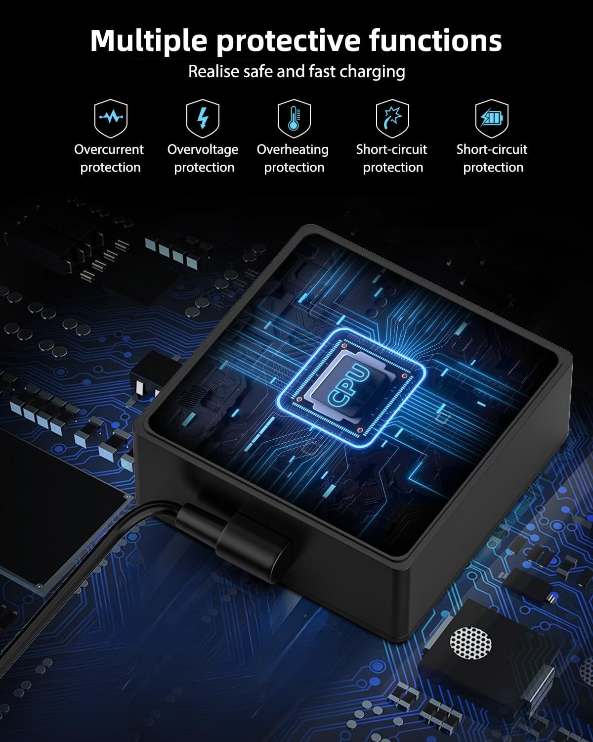 USB C Laptop Charger, 100W USB C Charger Fast Charging for for Mac Book Pro, Air, Lenovo, HP, Dell, Asus ROG, Acer, Samsung and All USB-C Port Devices, Fit for Type-C 100W 96W 90W 87W 65W 45W Laptop