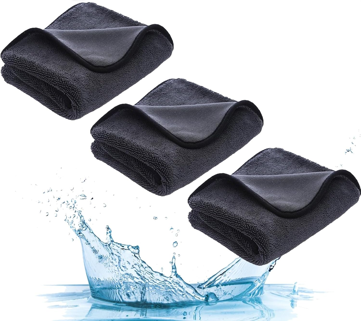 Magicwipe XXL Bathroom Drying Cloth, Shiny Wipes for Car Detailing, Kitchen, Window (3PCS, 40 * 40Cm/ 15.75 * 15.75In)