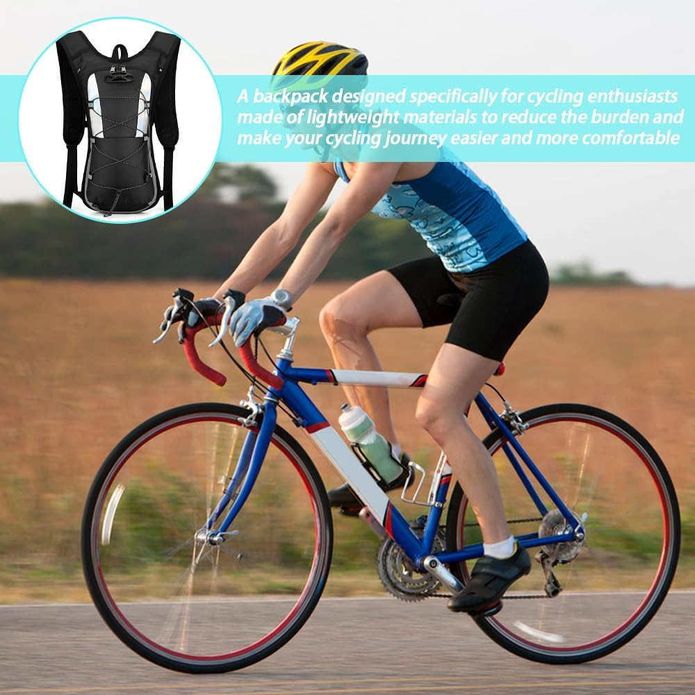 TOMVAES Hydration Pack, Ultra Lightweight Waterproof Hydration Backpack for Outdoor Sports Cycling Skiing Hiking Running Camping Climbing Hiking Backpack for Men Women image number 5