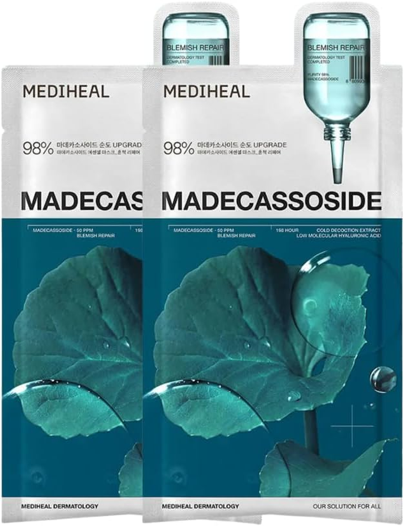 Sheet Mask New Essential HERO 14 Pack (Collagen, Ceramide, Hyalunonate, Madecassoside, Rose PDRN, Teatree, Vitamide). Korean Beauty Promotion Set for Mediheal image number 5