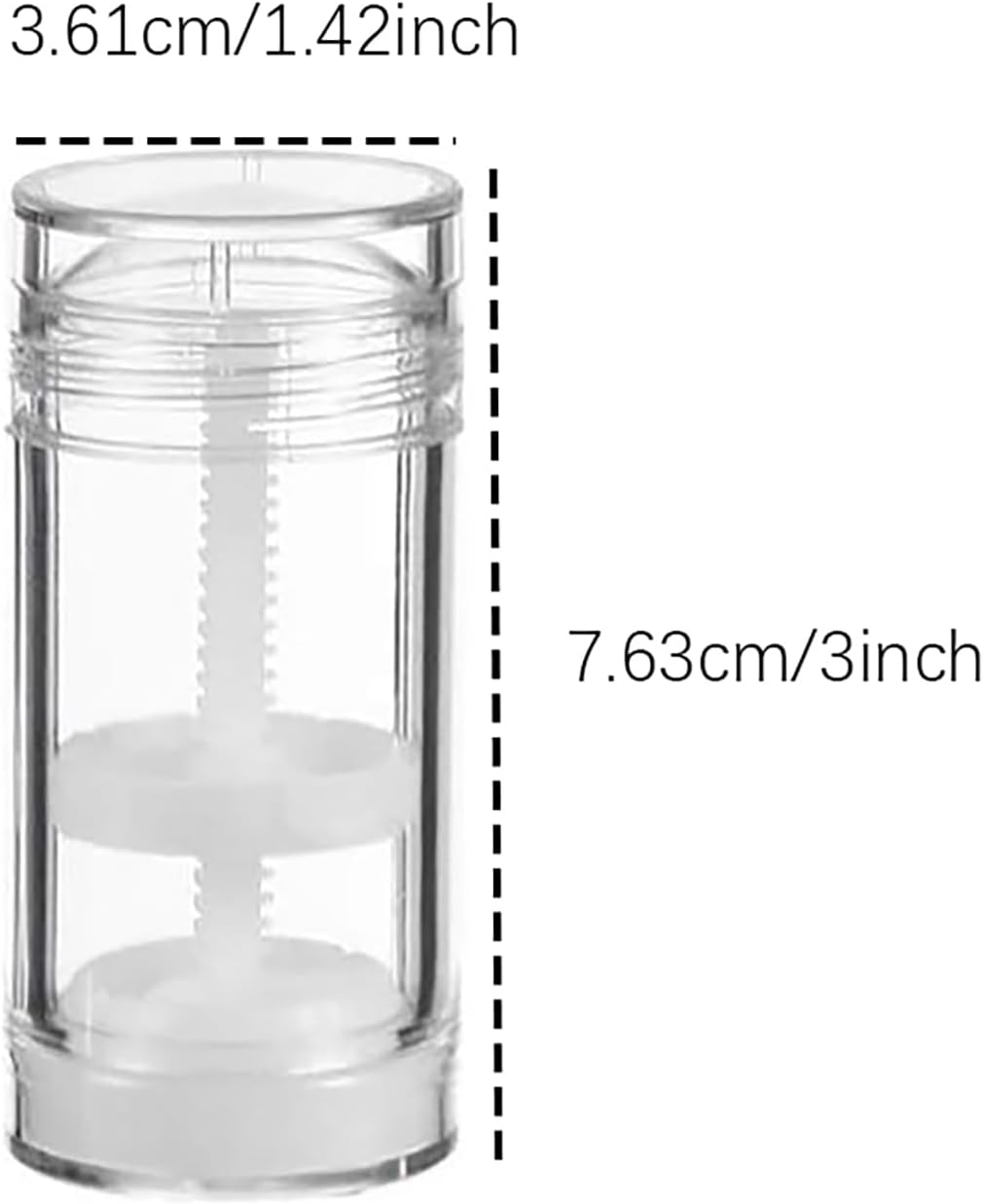 2PCS 30 Gram Reusable round Deodorant Container DIY Deodorant Stick Empty Twist up Tube Refillable Deodorant Bottle Tubes image number 2