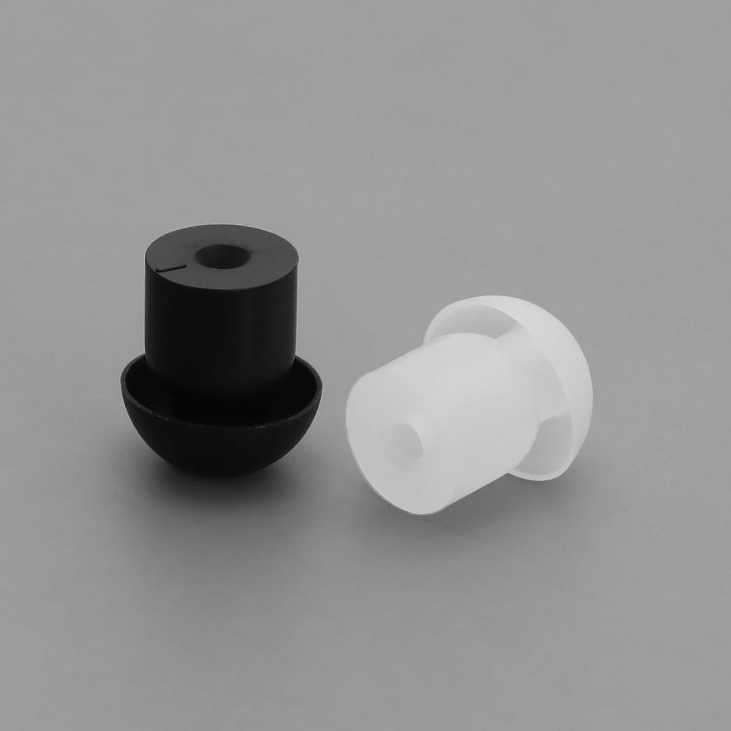 SING F LTD Replacement Silicone Earbud Ear Tips Compatible with Motorola Compatible with Kenwood Two Way Radio Talkie Walkie Air Tube Earpiece 10PCS Black & 10PCS White image number 6