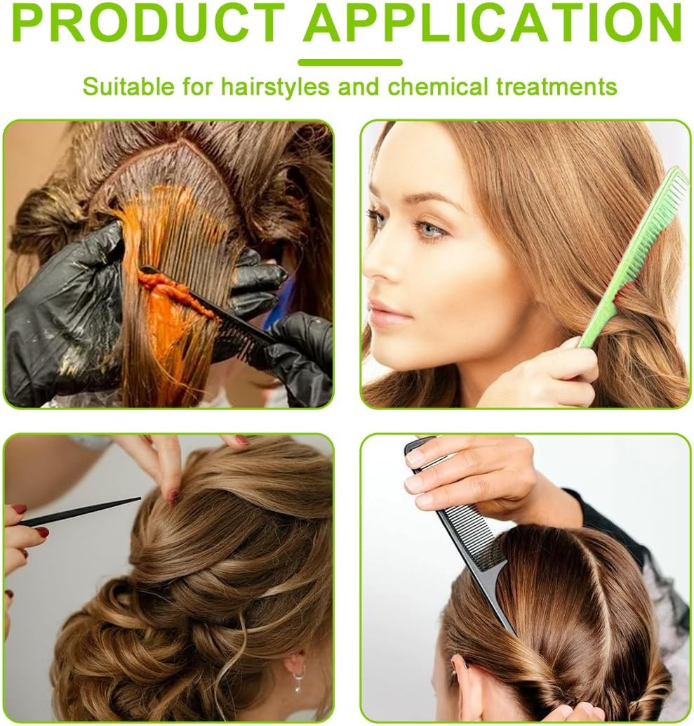 NHQZ Hairdresser Comb Set, Boar Bristles Beard Brush Men, round Brush, Curling Comb, Coarse Zinc, Sleek Brush, Beard Comb image number 1