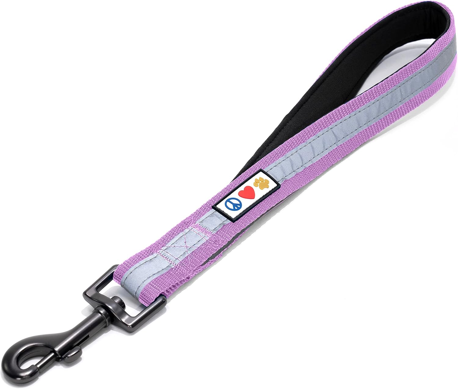 Pawtitas Short Leash Puppy Leash Reflective Dog Leash Leash Short Training Leash 1 Ft Padded Dog Leash Purple Orchid image number 4