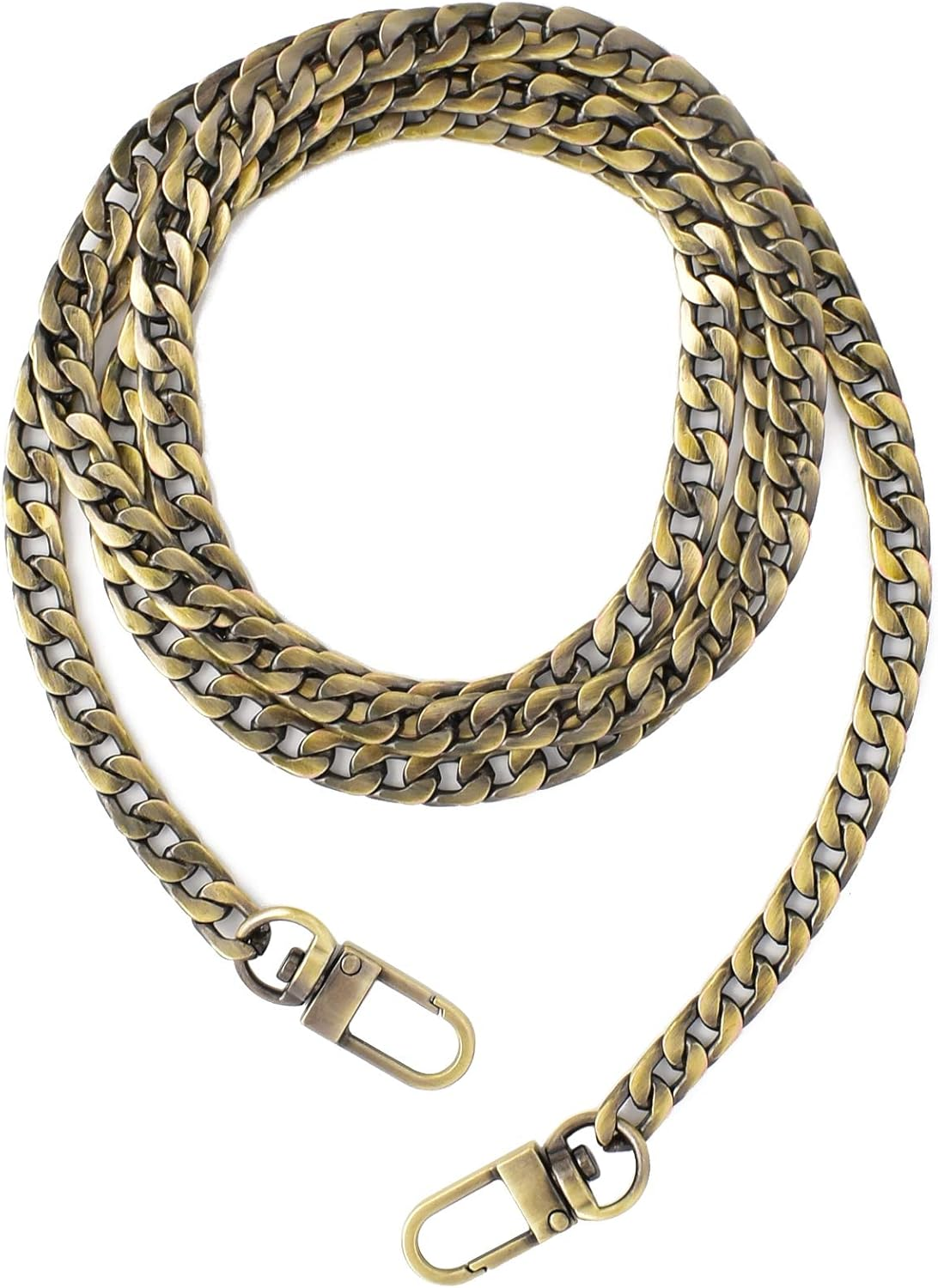 HUIANER Purse Chain with Buckles DIY Handbag Strap Shoulder Bag 120Cm Long Metal Accessory Replacement Chain Strap