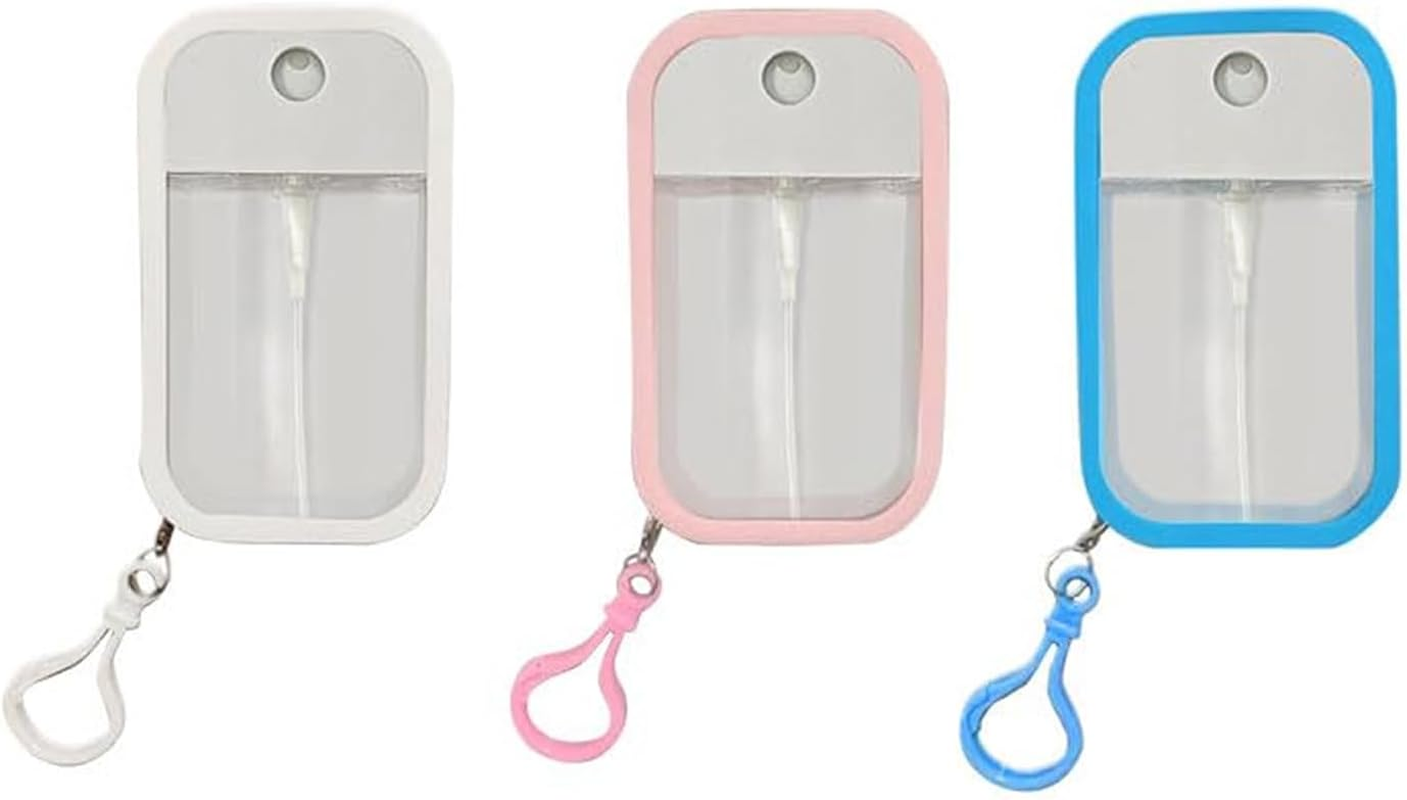 AYAITEE 3 Pack Refillable Spray Bottle,50Ml Ultra Thin Travel Spray Bottles with Keychain & Silicone Case,Card Spray Bottle,Leak Proof Fine Mist Spray Bottle for Perfume, Water, Hand Sanitizer image number 6