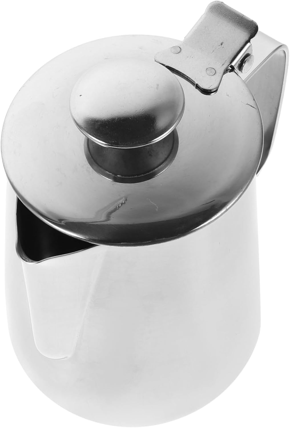 TIDTALEO Stainless Steel Milk Frother Cup with Lid Precision Spout for Latte Art Espresso Steaming Pitcher Jug for Home Office and Use Easy to Clean Coffee Jug image number 3