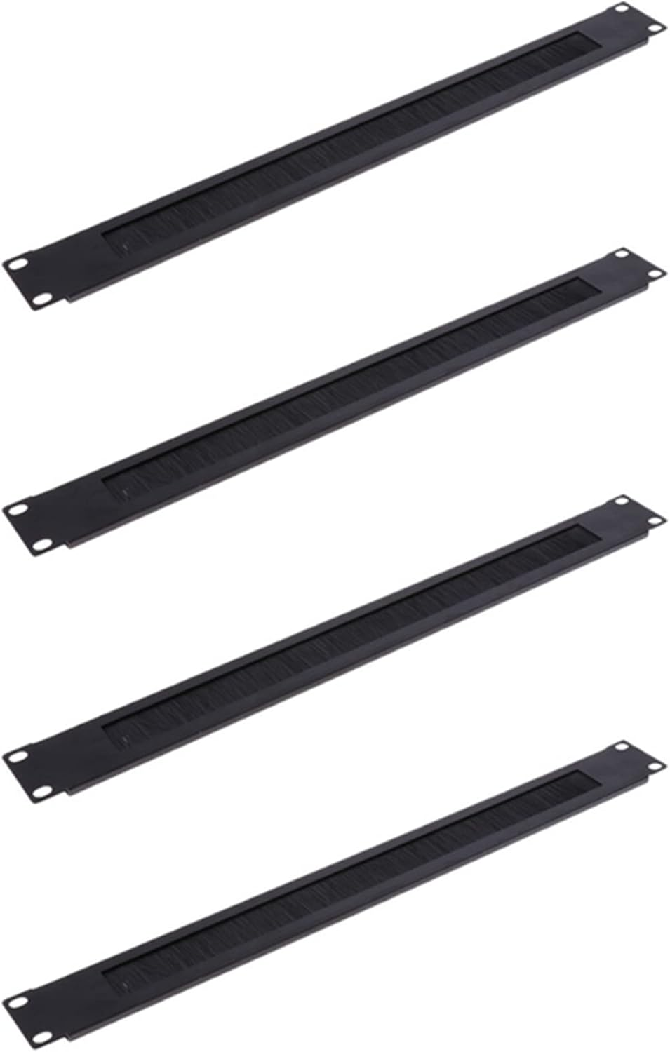 4Pcs 1U 19Inch RACK MOUNT Blanking Plate Rack Mounting Blank Network Brush Panel Server Cabinet Cable Management image number 4