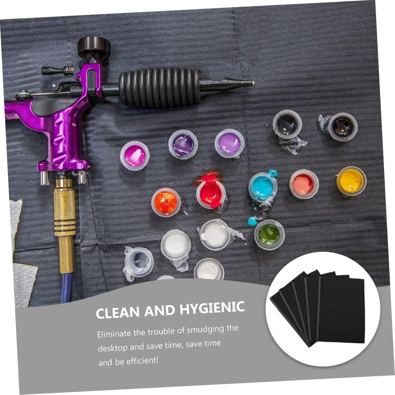 HONITANO 125Pcs Manicure Tablecloth Nail Art Pad Disposable Nail Care Mat Easy-Carry Manicure Desk Mat for Salon Spa Home image number 3