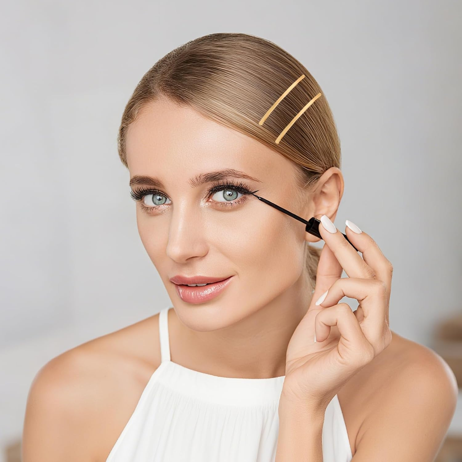 Pack of 50 Gold Hair Pins, Long Flat Bobby Pins, Blonde, Metal Hair Clips, Large, Hair Clip, Bobby Pin, Golden Jumbo Hair Clips, for Thick Bun, Updo Hairstyles, Women, Girls, All Hair Types image number 3