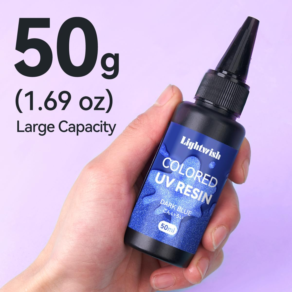 Colored UV Resin,Diamond Glitter Effect 8 Colors UV Resin Kit,Odorless,Quick Ultraviolet Curing UV Resin for Small Craft,Jewelry Making,Diy Making, (50G Each)