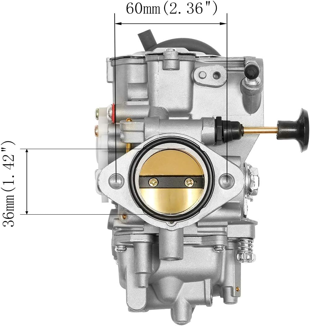 Carburetor Carb for ATV Yamaha 1987-1990 & 1992-1995 Moto-4 350 YFM350 | 1987-2004 Warrior 350 YFM350 | 1987-1998 Big Bear 350 YFM350 | 1996-1998 Kodiak 400 YFM400 | 1995 Wolverine 350 YFM35F image number 6