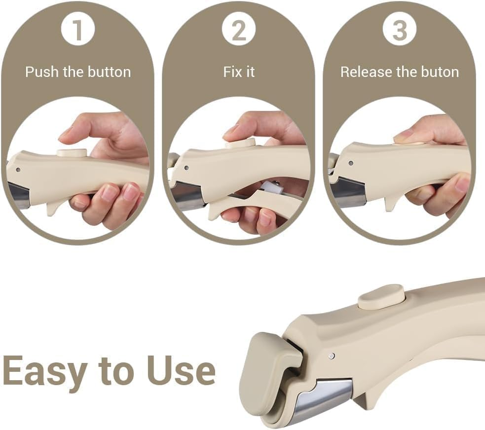 Detachable Universal Pot Handle Clip, 1Pc Detachable Cookware Pan Handled Gripper, Removable Pan Handle for Universal Pot, Beige image number 4